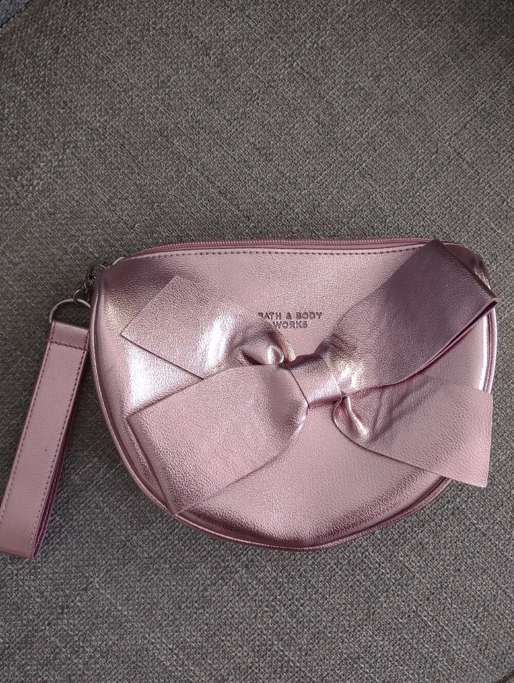 Metallic Pink Bow Bag
